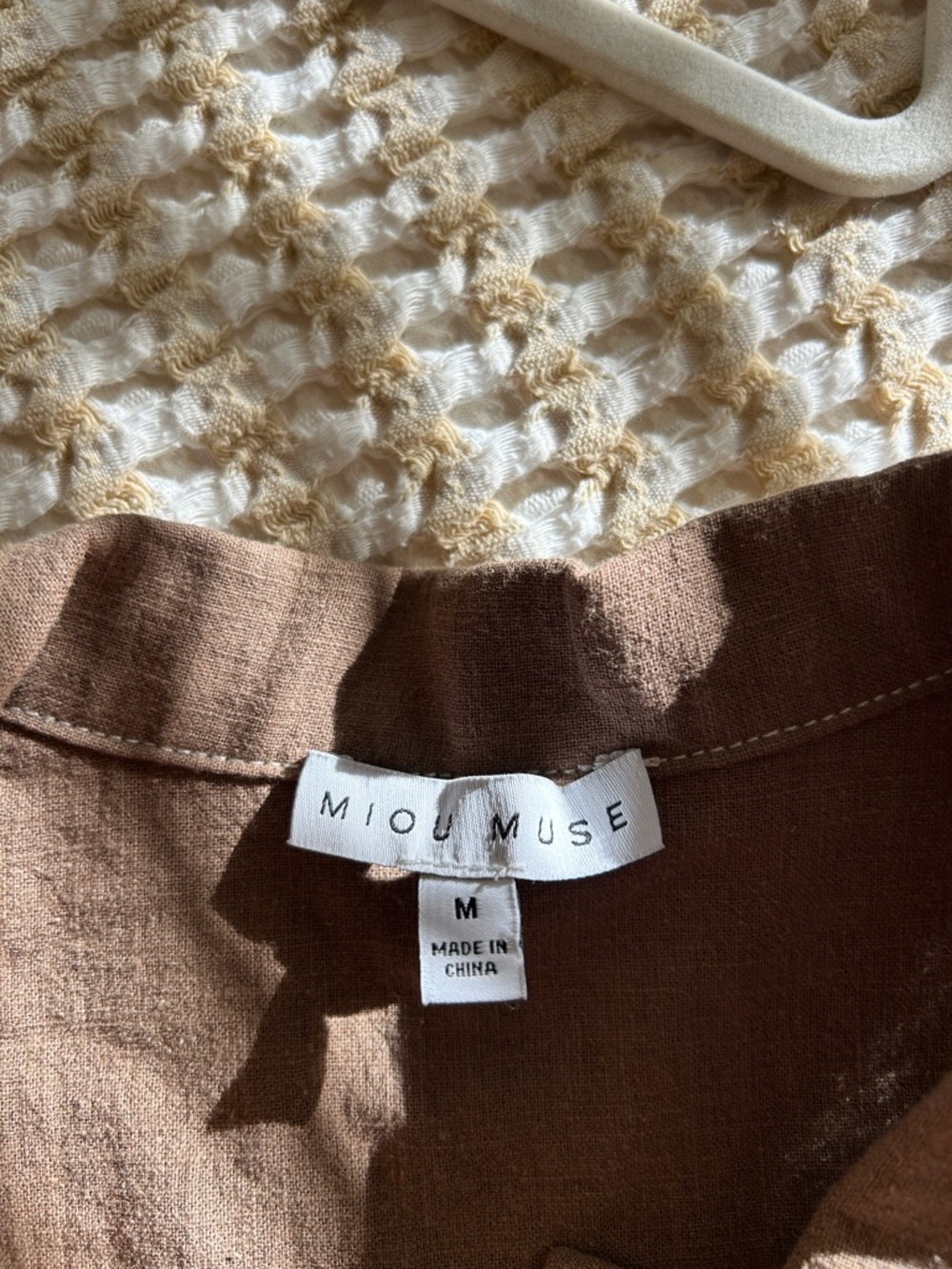 Miou Muse Brown Cropped Trucker Vest - Picture 3 of 4